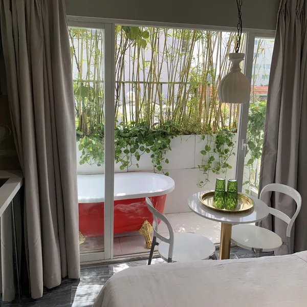 Studio with balcony, bathub on the Top floor, D1