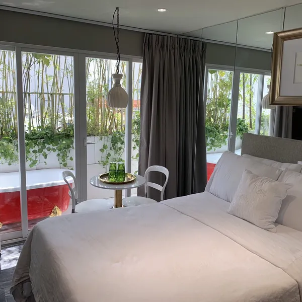 Studio with balcony, bathub on the Top floor, D1