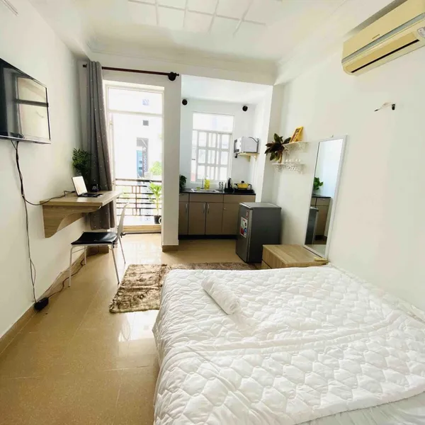 Bright Studio with Balcony in District 1, fully furnished 