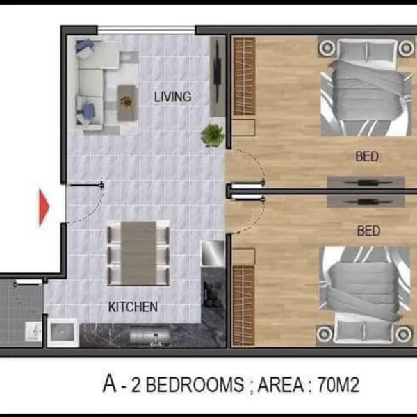 2-Bedroom Apartment 70m2  | Near Le Van Tam Park | District 1