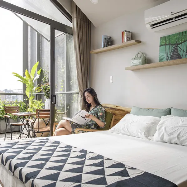 Apartment "Forest" with park view in the center of District 3 | Small Garden Balcony | 50m2