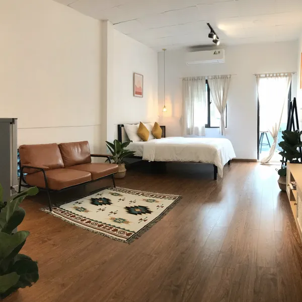 Studio apartment with windows and a sunny balcony | near Bitexco | District 1