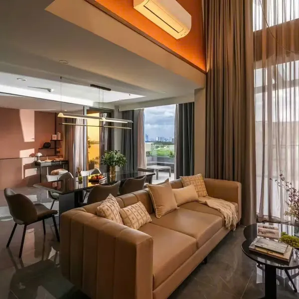 Spacious duplex apartment for rent in The Opera Residence with Saigon River view (1)