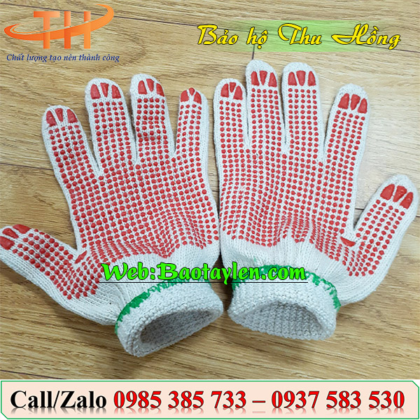 Găng tay có hạt nhựa trải điều trong lòng bàn tay