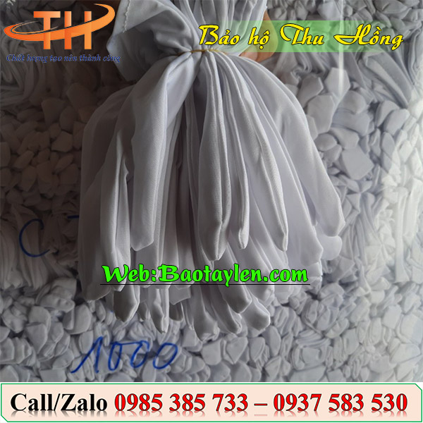 >Găng tay vải thun lạnh không bo cổ<