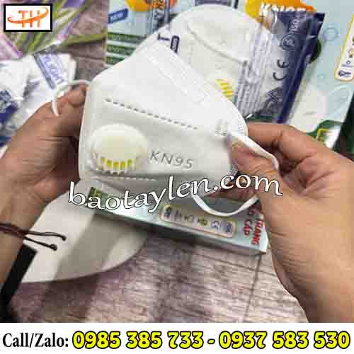 Khẩu trang KN95 có van thở  Khẩu trang KN95 có van thở