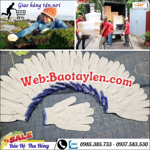 Găng tay len lao động loại dày. Găng tay len lao động loại dày.