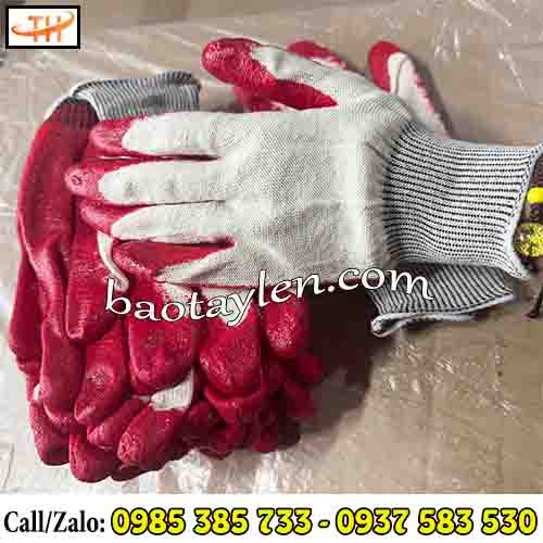bao tay nhúng nhựa đỏ 40g phù hợp để bảo vệ tay  bao tay nhúng nhựa đỏ 40g phù hợp để bảo vệ tay