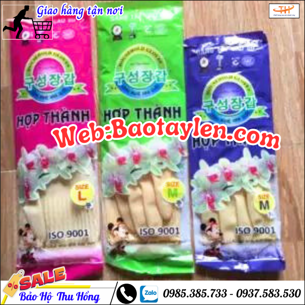 Găng tay cao su Hợp Thành đủ kích cỡ Găng tay cao su Hợp Thành đủ kích cỡ