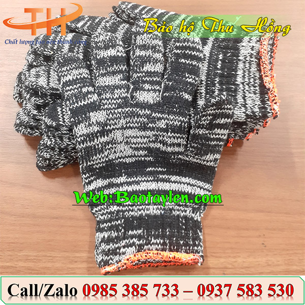 >Bao tay len màu muối tiêu< >Bao tay len màu muối tiêu<