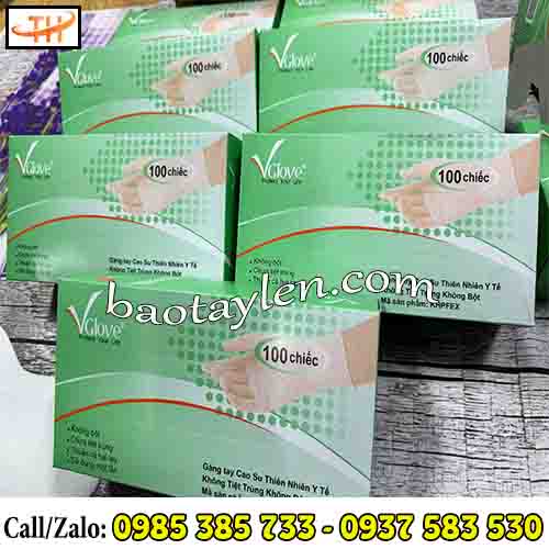 Găng tay y tế vglove không bột hàng chuẩn chính hãng Găng tay y tế vglove không bột hàng chuẩn chính hãng