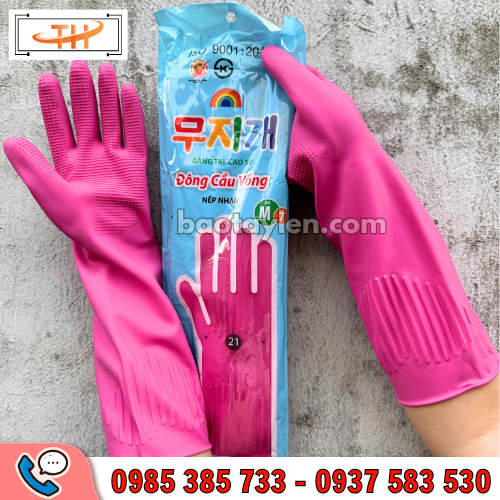 Găng tay cao su nếp nhăn Đông Cầu Vồng hàng chuẩn tại Thu Hồng Găng tay cao su nếp nhăn Đông Cầu Vồng hàng chuẩn tại Thu Hồng