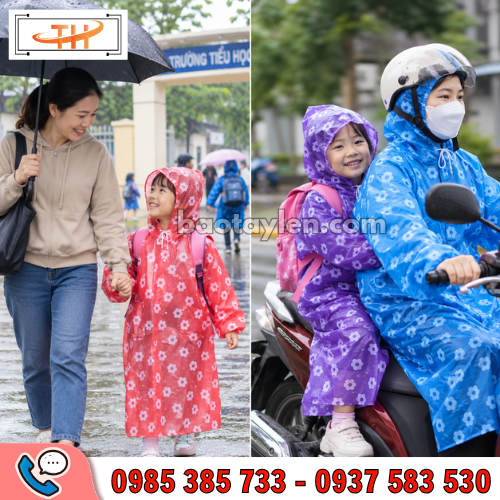 Áo mưa trẻ em trùm kín cho khả năng chống thấm hiệu quả Áo mưa trẻ em trùm kín cho khả năng chống thấm hiệu quả