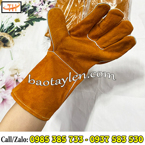 Bao tay da hàn chất bò siêu dày dặn Bao tay da hàn chất bò siêu dày dặn