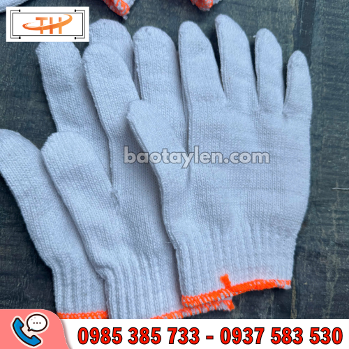 Găng tay len trắng kem 80g Găng tay len trắng kem 80g