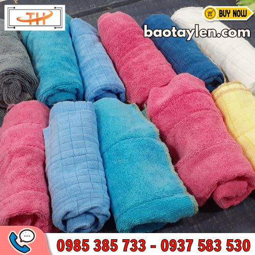Khăn lau may nối đa dạng với nhiều màu sắc Khăn lau may nối đa dạng với nhiều màu sắc