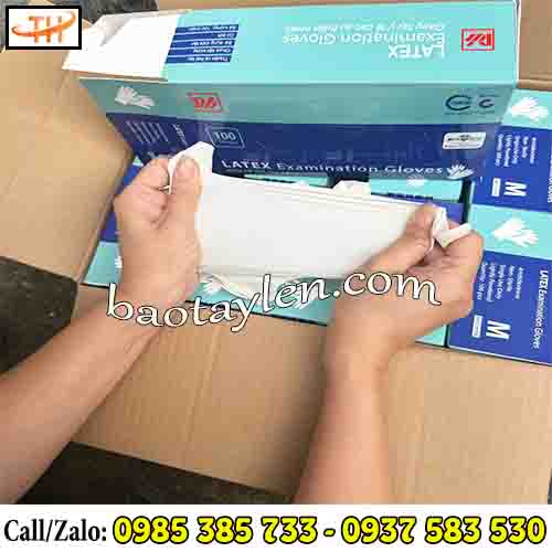 Găng tay latex co giãn cực tốt  Găng tay latex co giãn cực tốt