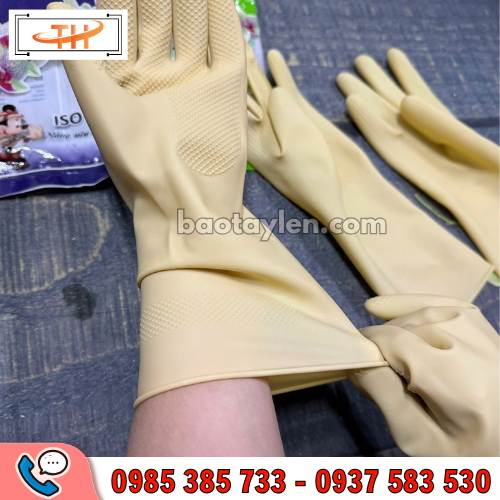 Găng tay cao su Hợp Thành nhẹ, bền, bảo vệ tay hiệu quả Găng tay cao su Hợp Thành nhẹ, bền, bảo vệ tay hiệu quả