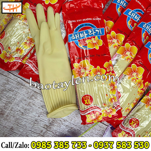 Găng tay cao su Hướng Dương cỡ ngắn và cỡ dài Găng tay cao su Hướng Dương cỡ ngắn và cỡ dài