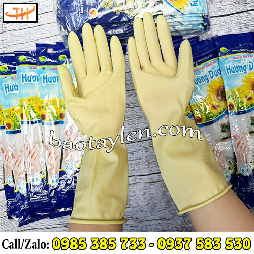 Găng tay cao su Hướng Dương bảo vệ đôi tay bạn hiệu quả Găng tay cao su Hướng Dương bảo vệ đôi tay bạn hiệu quả