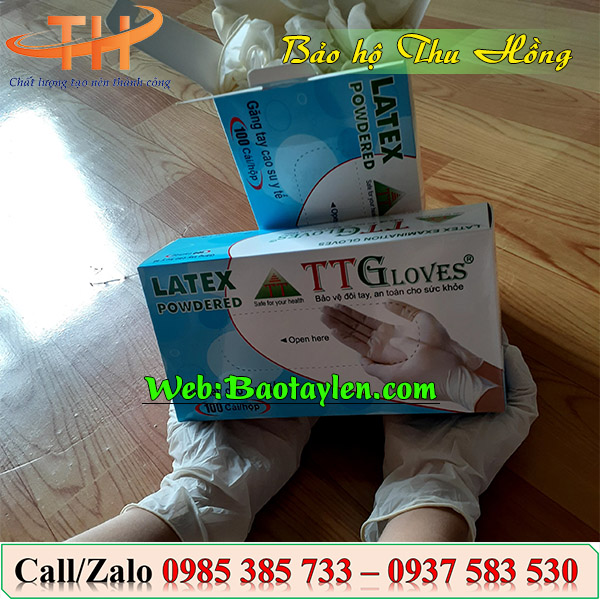 >Găng tay y tế TTGlove có bột< >Găng tay y tế TTGlove có bột<