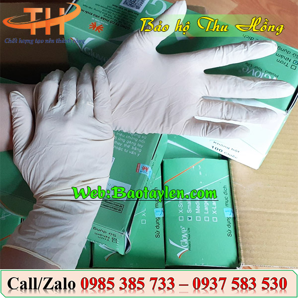 >Găng tay y tế không bột Vglove<