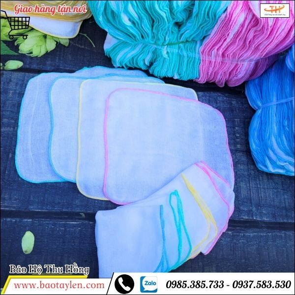 Khăn sữa cotton nhiều màu.   Khăn sữa cotton nhiều màu.