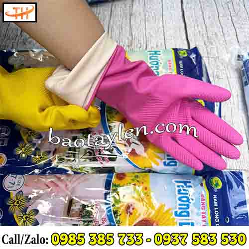 Găng tay cao su gia dụng Hướng Dương dày dặn, hàng chuẩn Găng tay cao su gia dụng Hướng Dương dày dặn, hàng chuẩn