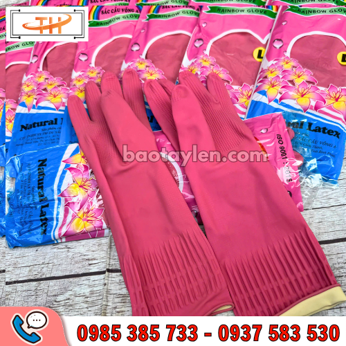 Găng tay cao su Sắc Cầu Vồng size L Găng tay cao su Sắc Cầu Vồng size L