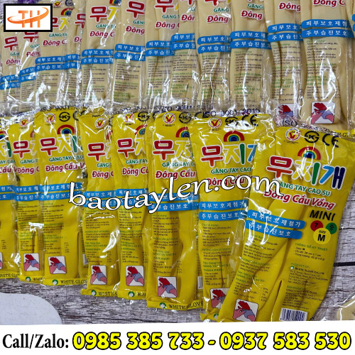 Găng tay cao su Đông Cầu Vồng mini sẵn sỉ rẻ Găng tay cao su Đông Cầu Vồng mini sẵn sỉ rẻ