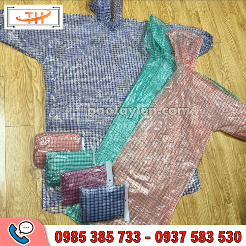 Áo mưa tiện lợi dùng 1 lần hoạ tiết caro Áo mưa tiện lợi dùng 1 lần hoạ tiết caro