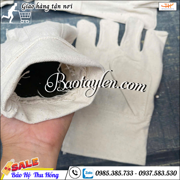 Bao tay vải bạt bền, dày dặn. Bao tay vải bạt bền, dày dặn.