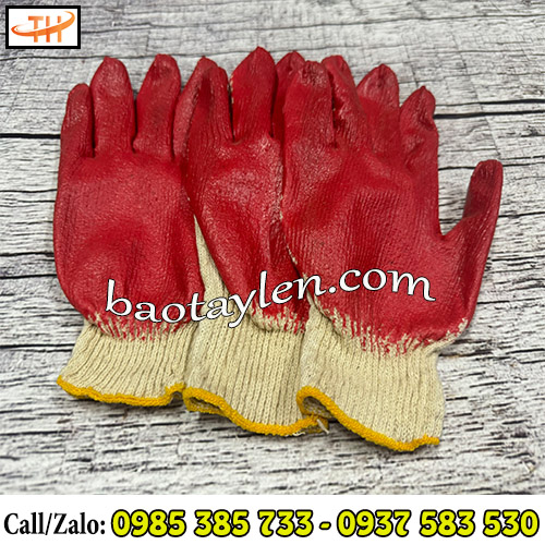 Bao tay len phủ nhựa lòng bàn Bao tay len phủ nhựa lòng bàn
