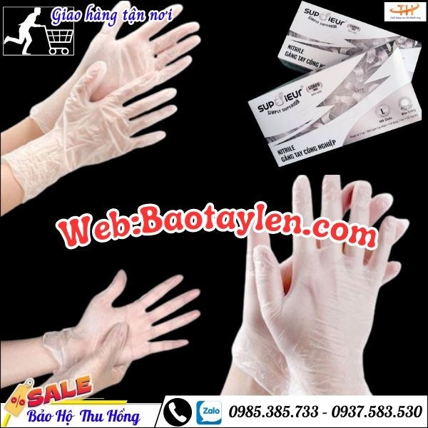 Găng tay công nghiệp trong suốt - găng tay chế biến thực phẩm. Găng tay công nghiệp trong suốt - găng tay chế biến thực phẩm.