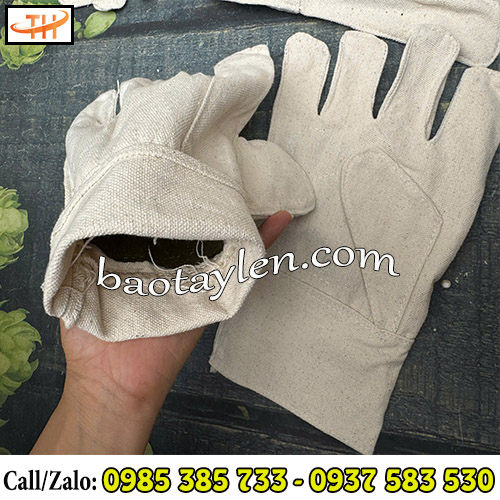 Găng tay vải bạt dày dặn, bảo vệ an toàn khi làm việc Găng tay vải bạt dày dặn, bảo vệ an toàn khi làm việc