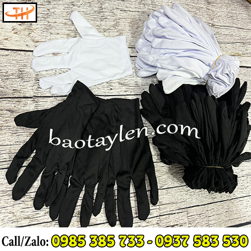 Bao tay trắng đen thun T10 sẵn sỉ rẻ Bao tay trắng đen thun T10 sẵn sỉ rẻ