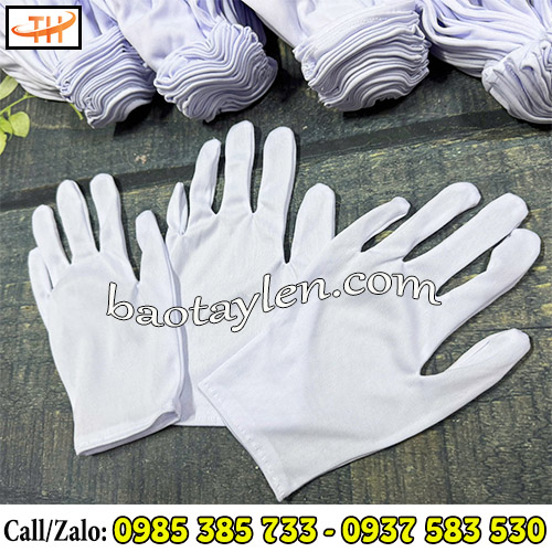 Bao tay thun trắng mỏng nhẹ Bao tay thun trắng mỏng nhẹ