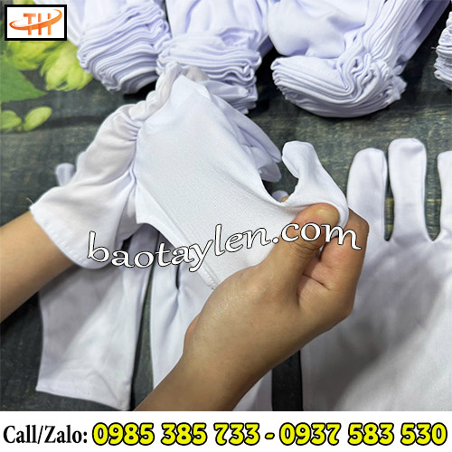 Bao tay thun trắng Bao tay thun trắng