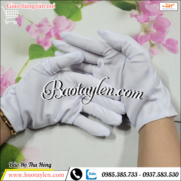 Găng tay thun trắng T9 giá rẻ. Găng tay thun trắng T9 giá rẻ.
