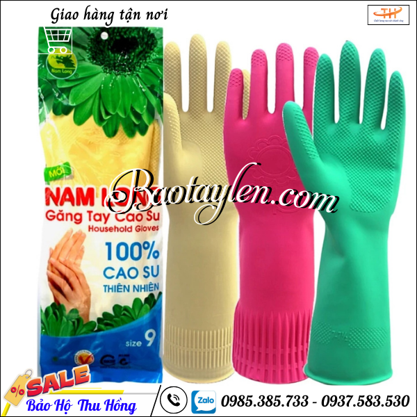 Găng tay cao su Nam Long đủ size. Găng tay cao su Nam Long đủ size.
