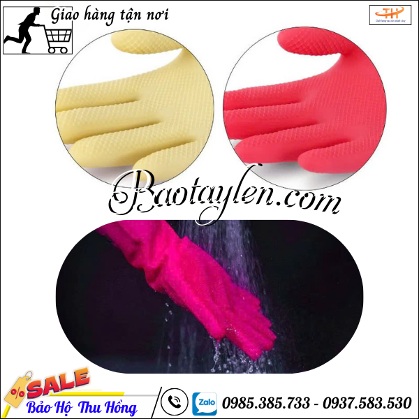 Găng tay cao su Nam Long chống nước. Găng tay cao su Nam Long chống nước.