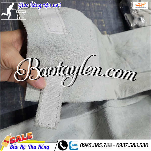 Găng tay bảo hộ da hàn dạng ống. Găng tay bảo hộ da hàn dạng ống.