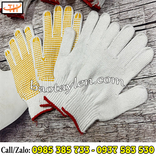 Găng tay len phủ hạt nhựa bảo vệ tay hiệu quả Găng tay len phủ hạt nhựa bảo vệ tay hiệu quả