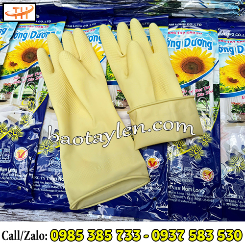 Găng tay cao su Hướng Dương độ co giãn tốt Găng tay cao su Hướng Dương độ co giãn tốt