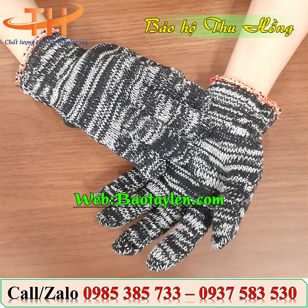 Găng tay vải len muối tiêu