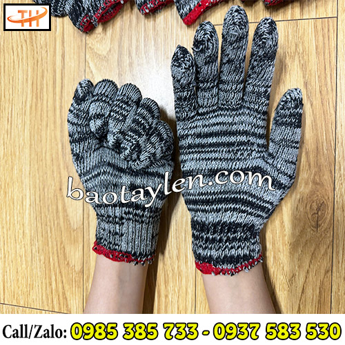 Găng tay len muối tiêu Găng tay len muối tiêu