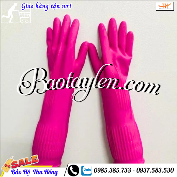 Găng tay cao su Đông Cầu Vồng màu hồng. Găng tay cao su Đông Cầu Vồng màu hồng.