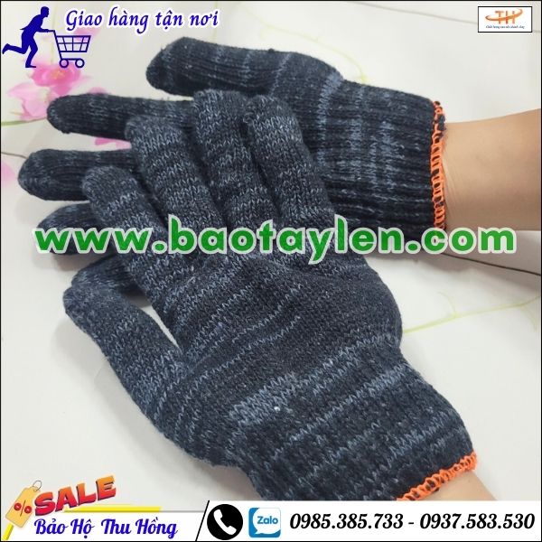 Bao tay len bảo hộ xám đen giá tốt.  Bao tay len bảo hộ xám đen giá tốt.