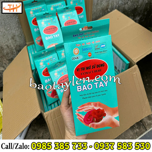 Găng tay nilon đóng hộp tiện lợi Găng tay nilon đóng hộp tiện lợi