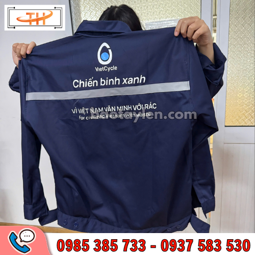 Áo đồng phục bảo hộ công trình form rộng rãi Áo đồng phục bảo hộ công trình form rộng rãi